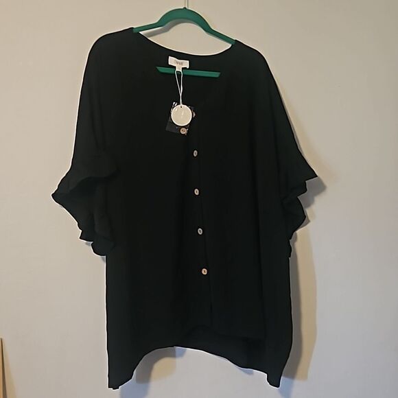 ODDY Tops - ODDY woman blouse  black New